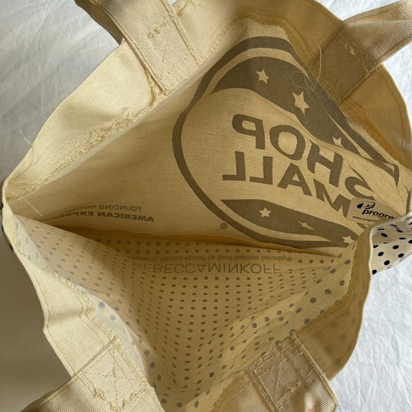 Rebecca Minkoff Small Business Canvas Tote And Matching Pin - Picture 4 of 7